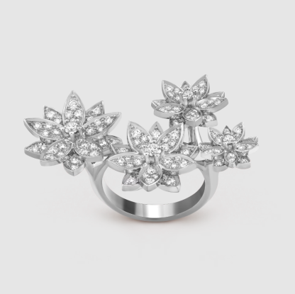 Lotus Between the Finger ring, 4 flowers